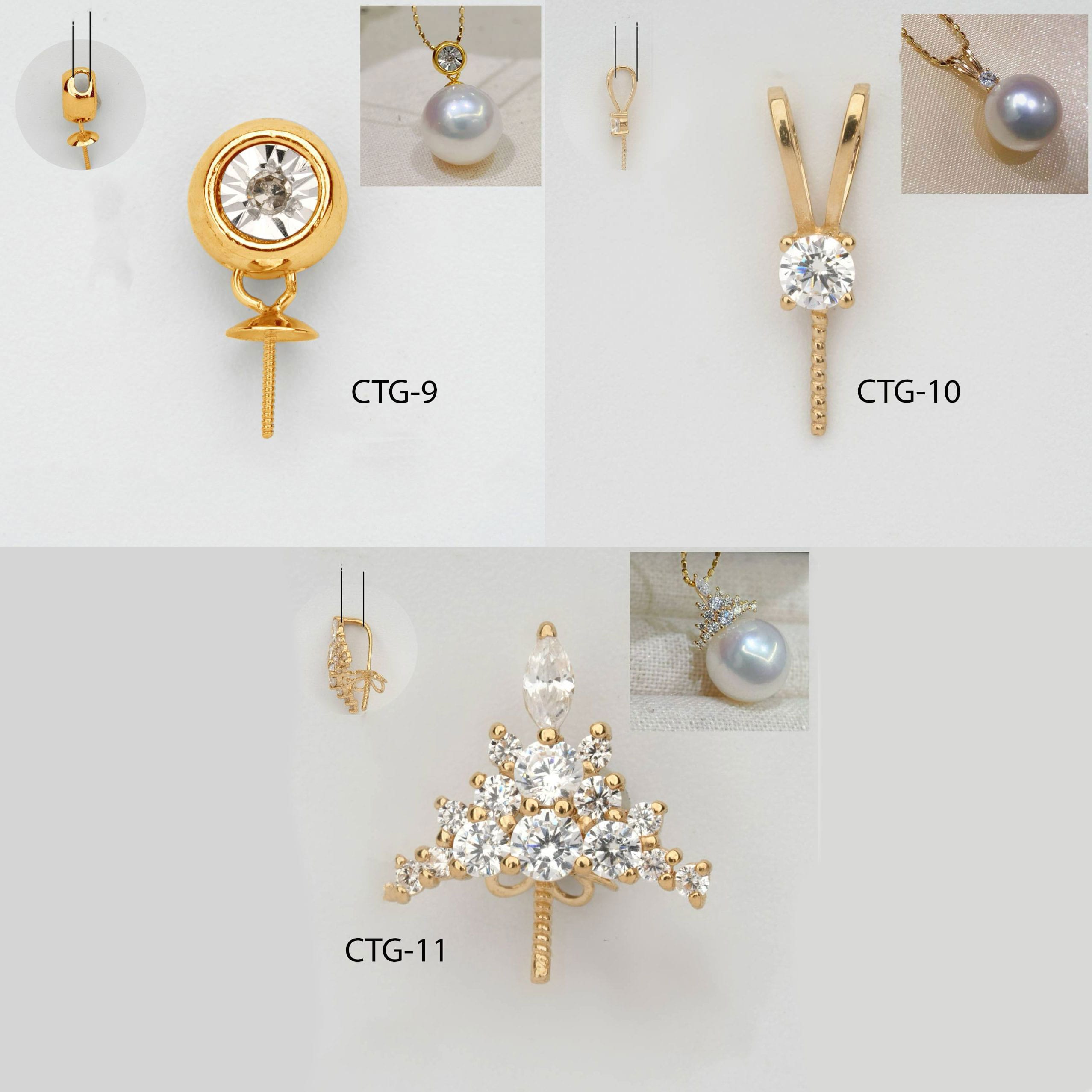Khoen Treo Mặt Dây Chuyền Ngọc Trai Vàng 18k