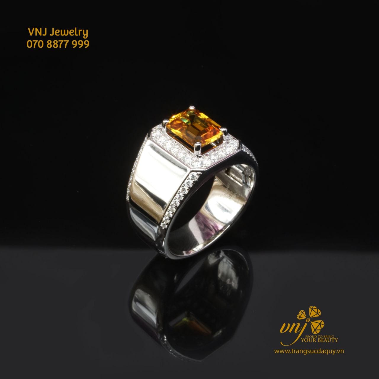 Nhẫn Nam Sapphire Vàng Nm103 (2)