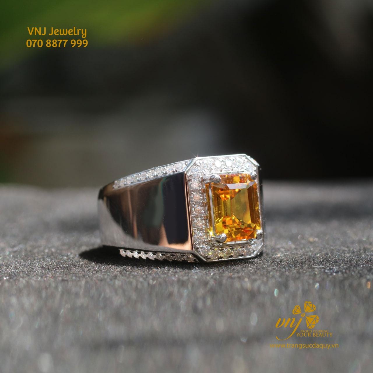 Nhẫn Nam Sapphire Vàng Nm103