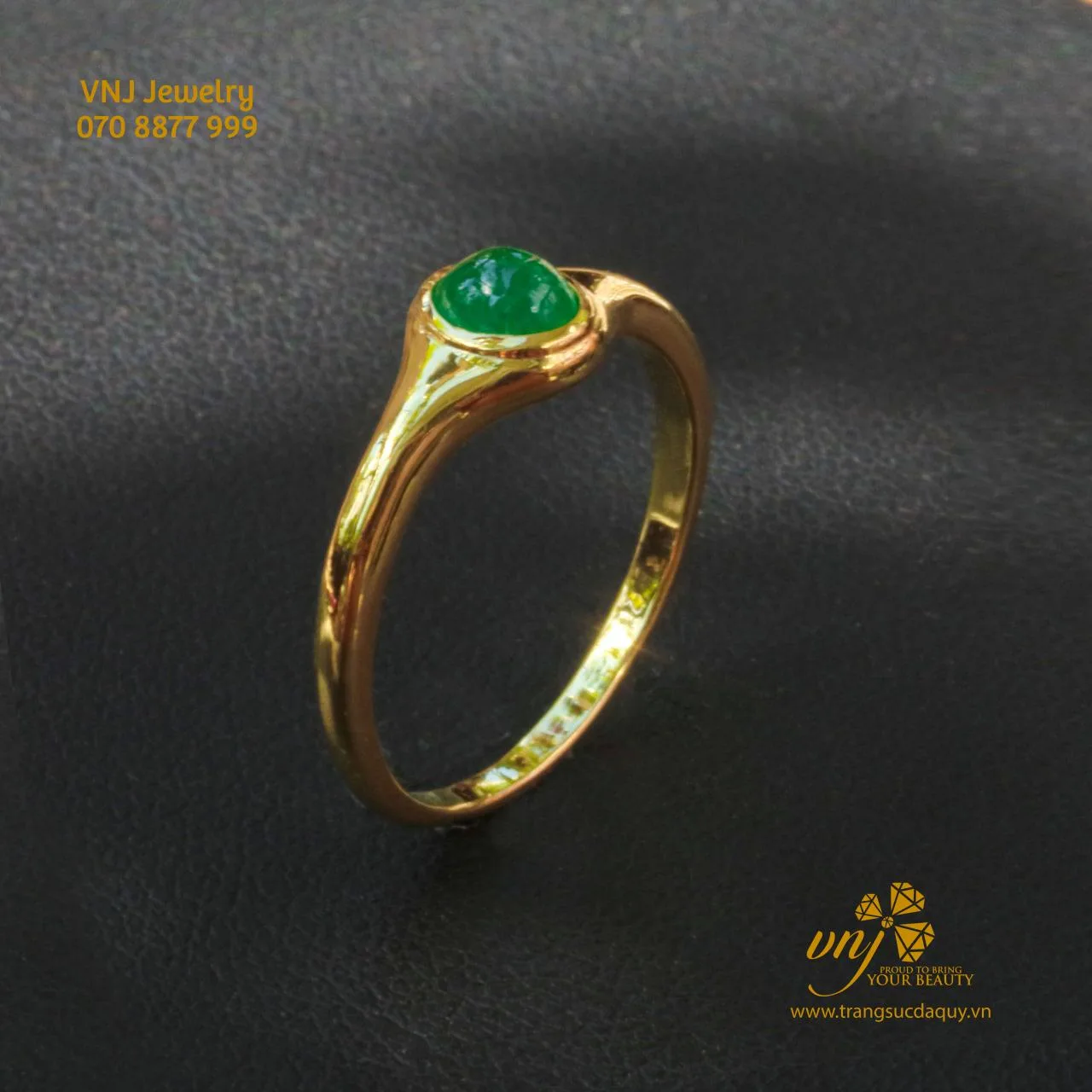 Nhẫn Ngọc Phỉ Thúy Clasic Form Unisex Nwj5