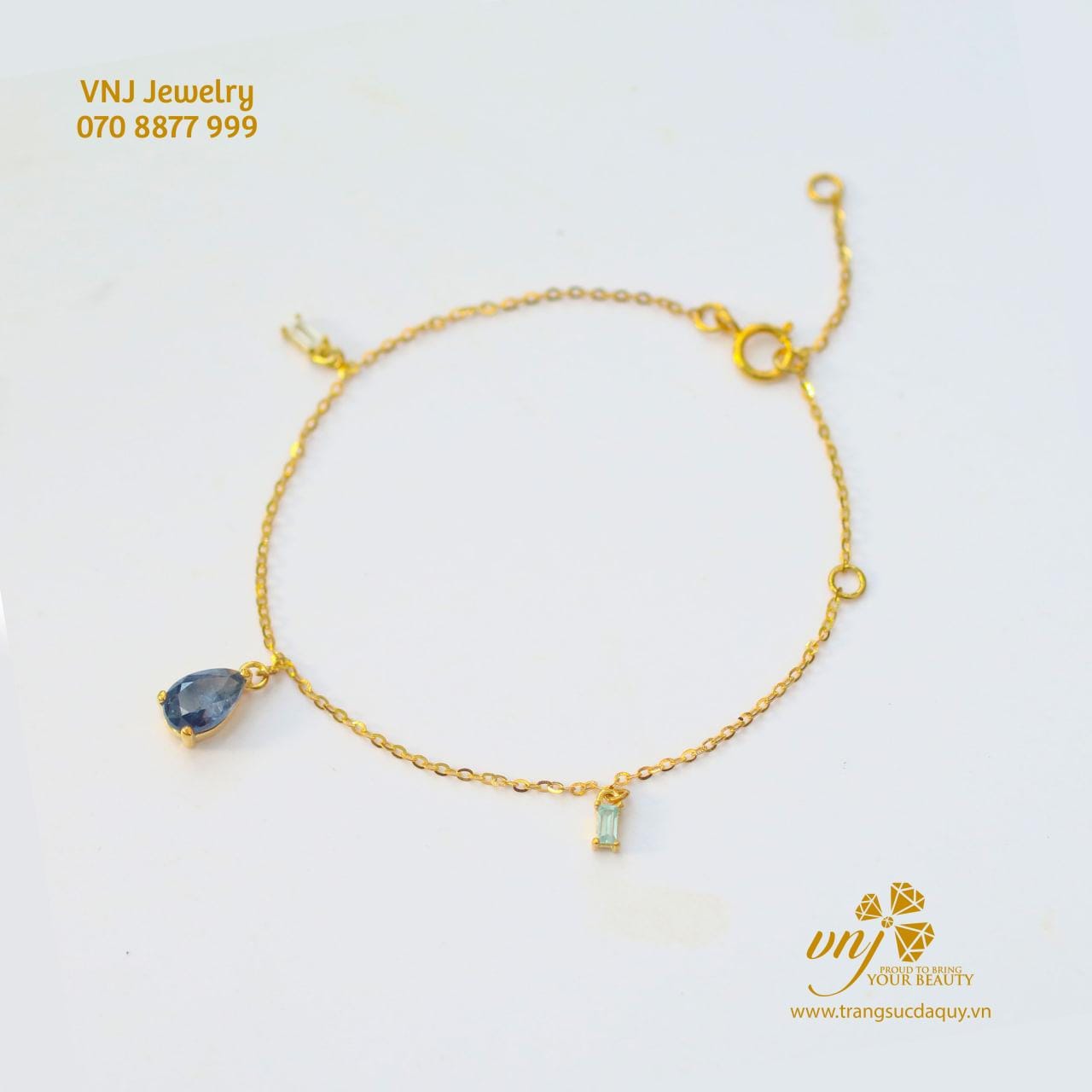 Vòng Tay Sapphire Mix Spinel Thiên Nhiên Vds8 (3)
