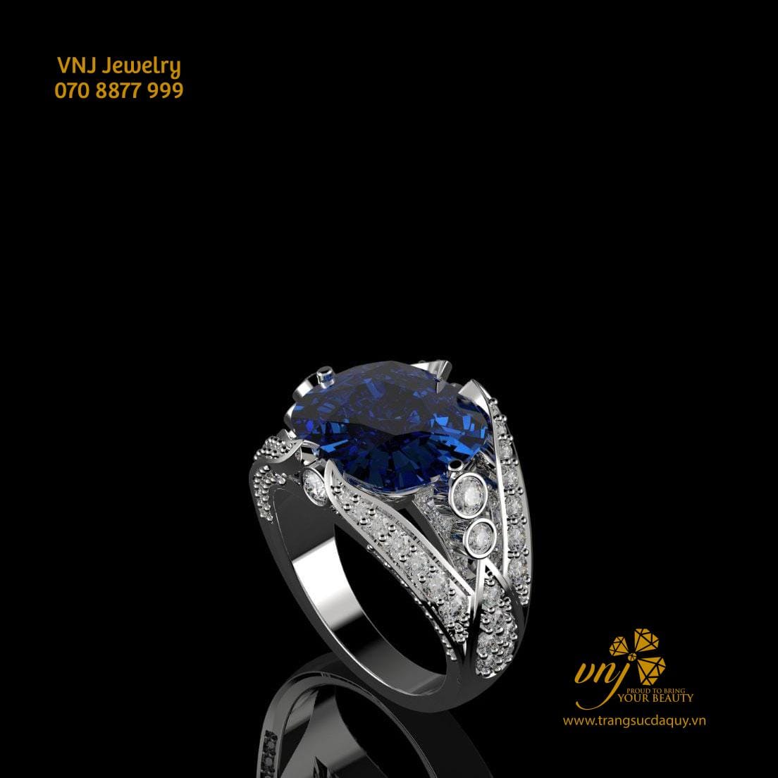 Nhẫn Sapphire Xanh Dương NM102