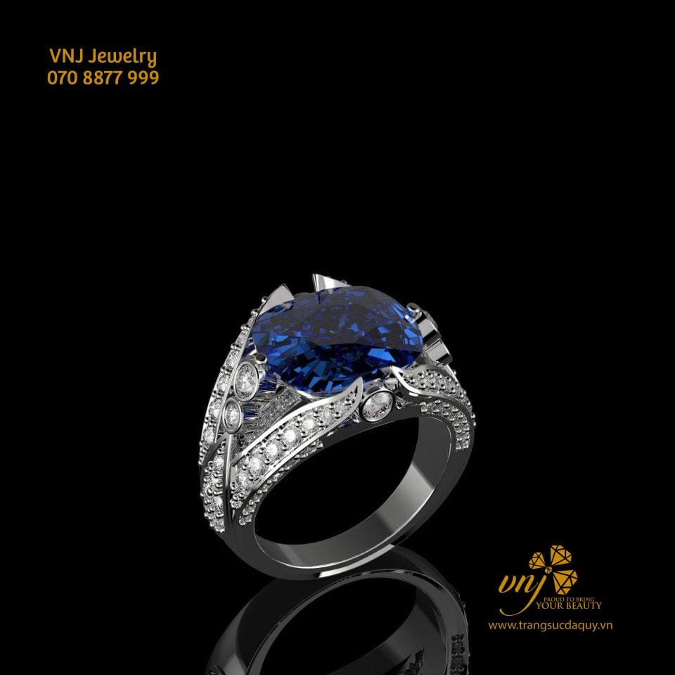 Nhẫn Sapphire Xanh Dương NM102