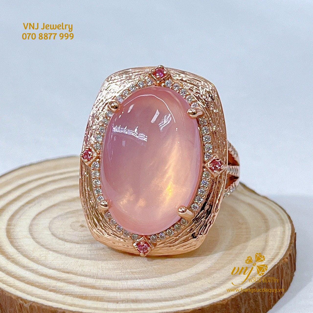 Nhẫn Thạch Anh Hồng NWQH4