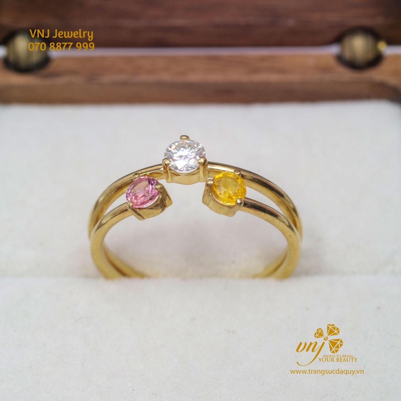 Nhẫn Sapphire 3 Màu NWS46