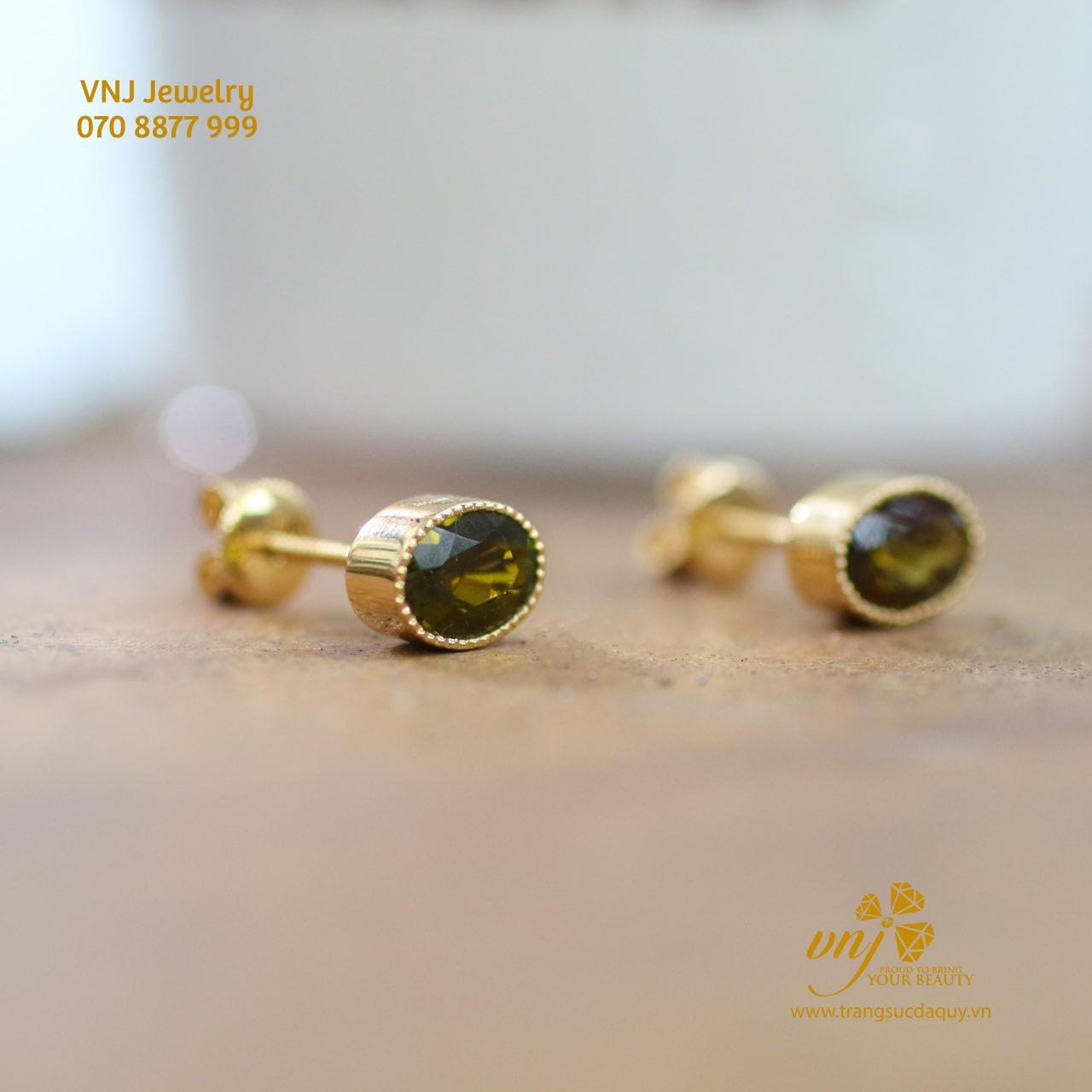 Bông Tai Đá Sapphire BTS23