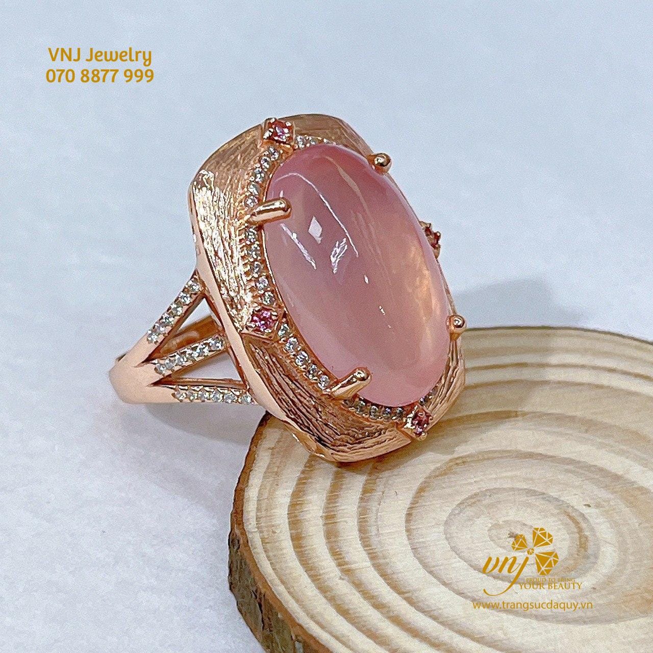 Nhẫn Thạch Anh Hồng NWQH4