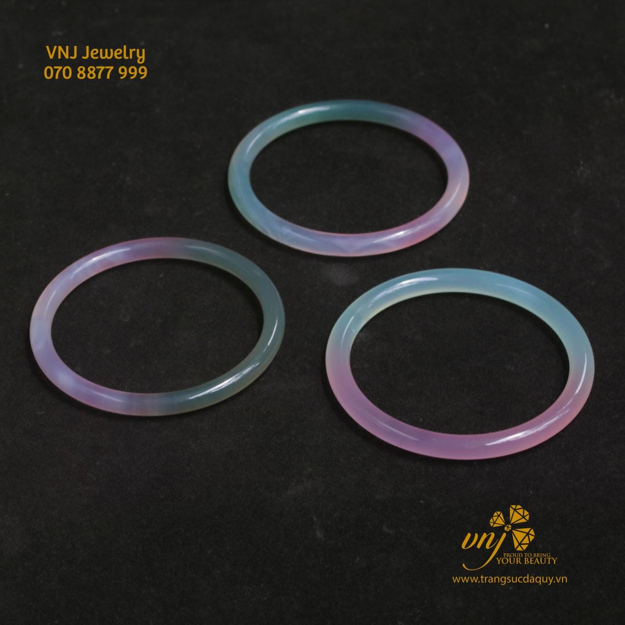 Vòng Tay Chalcedony Đốt Trúc Nguyên Khối VKMN9
