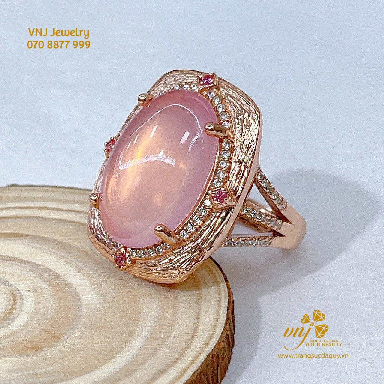 Nhẫn Thạch Anh Hồng NWQH4