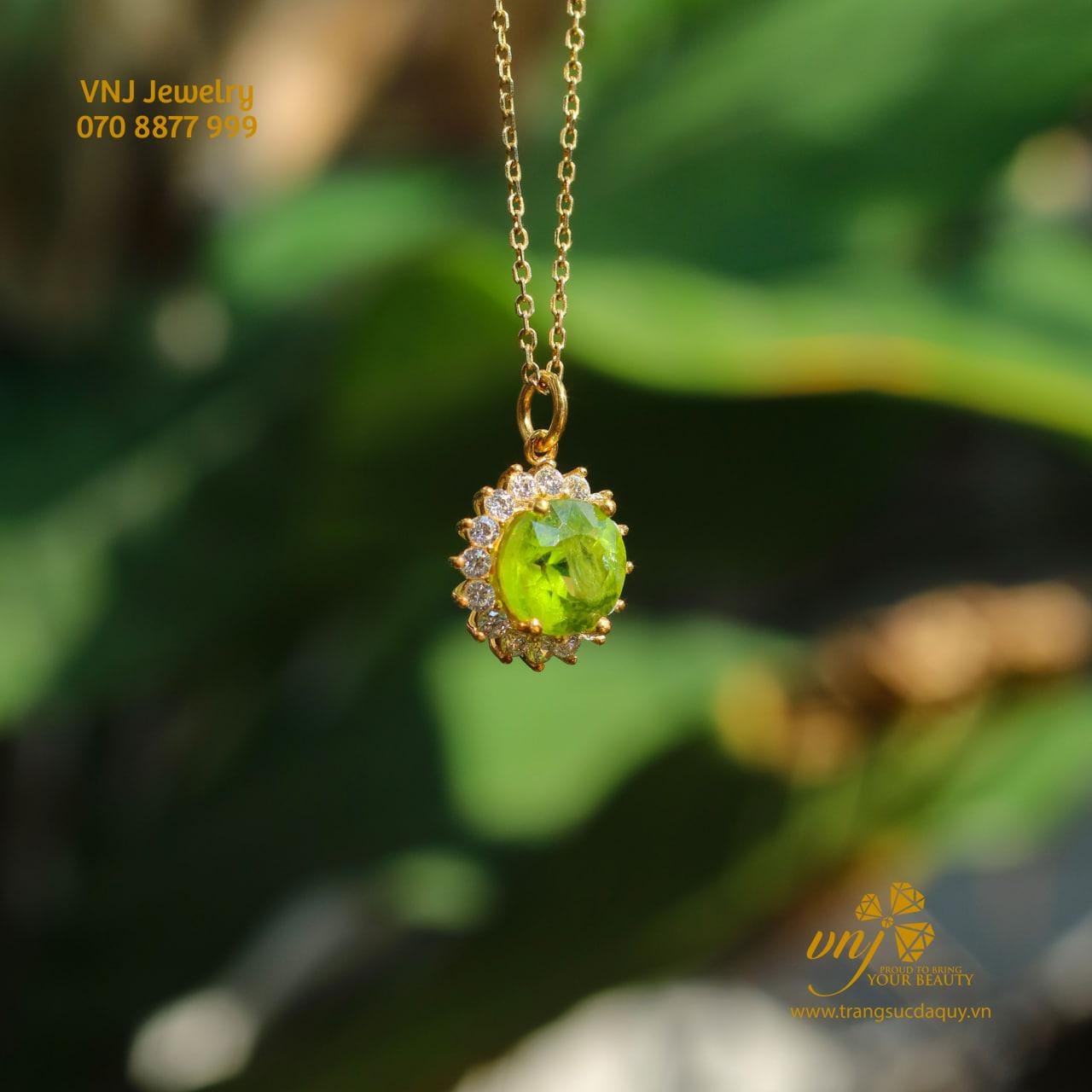 Mặt Dây Chuyền Đá Peridot Mdp6 (2)