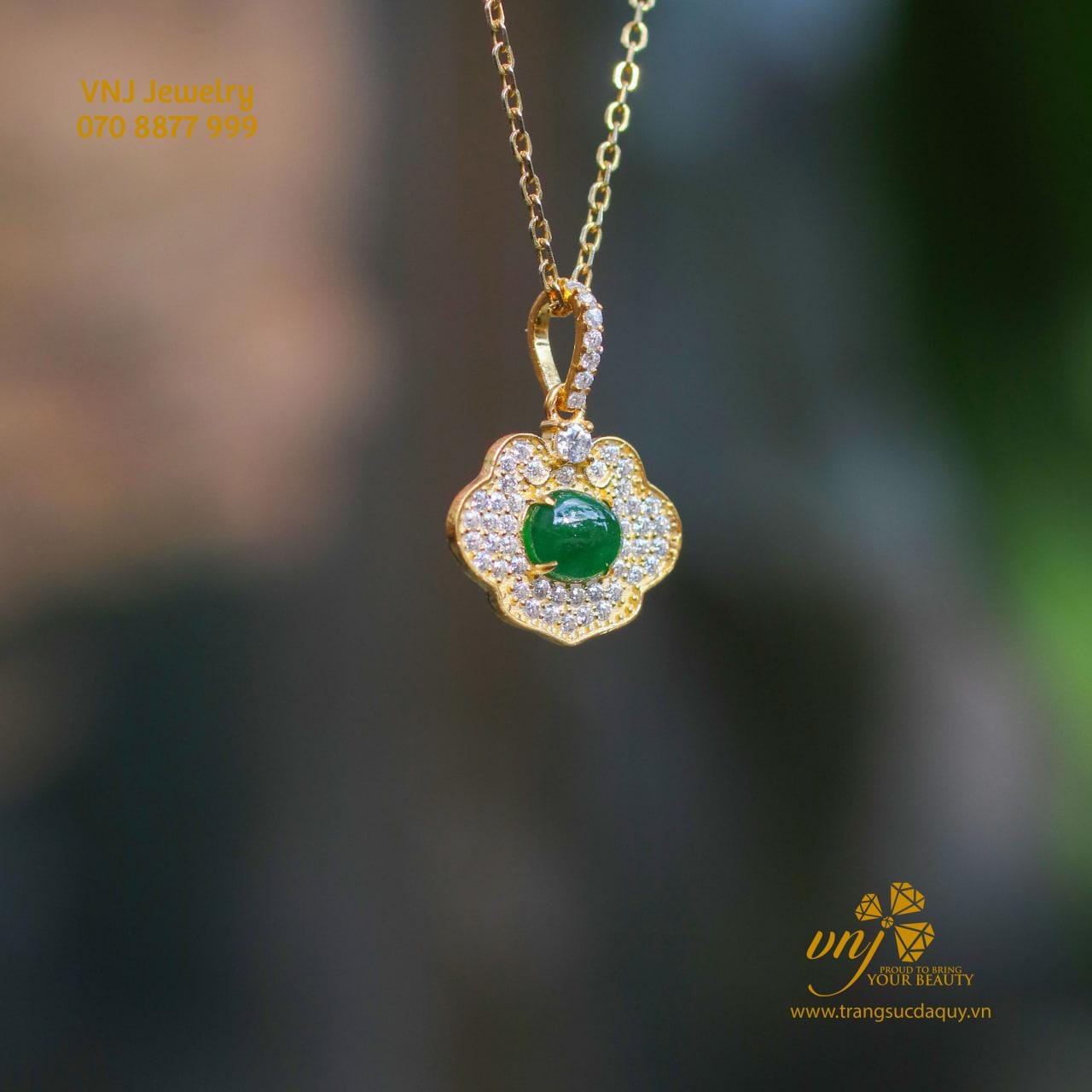 Mặt Dây Ngọc Phỉ Thúy Mix Kim Cương Mdj3 (4)