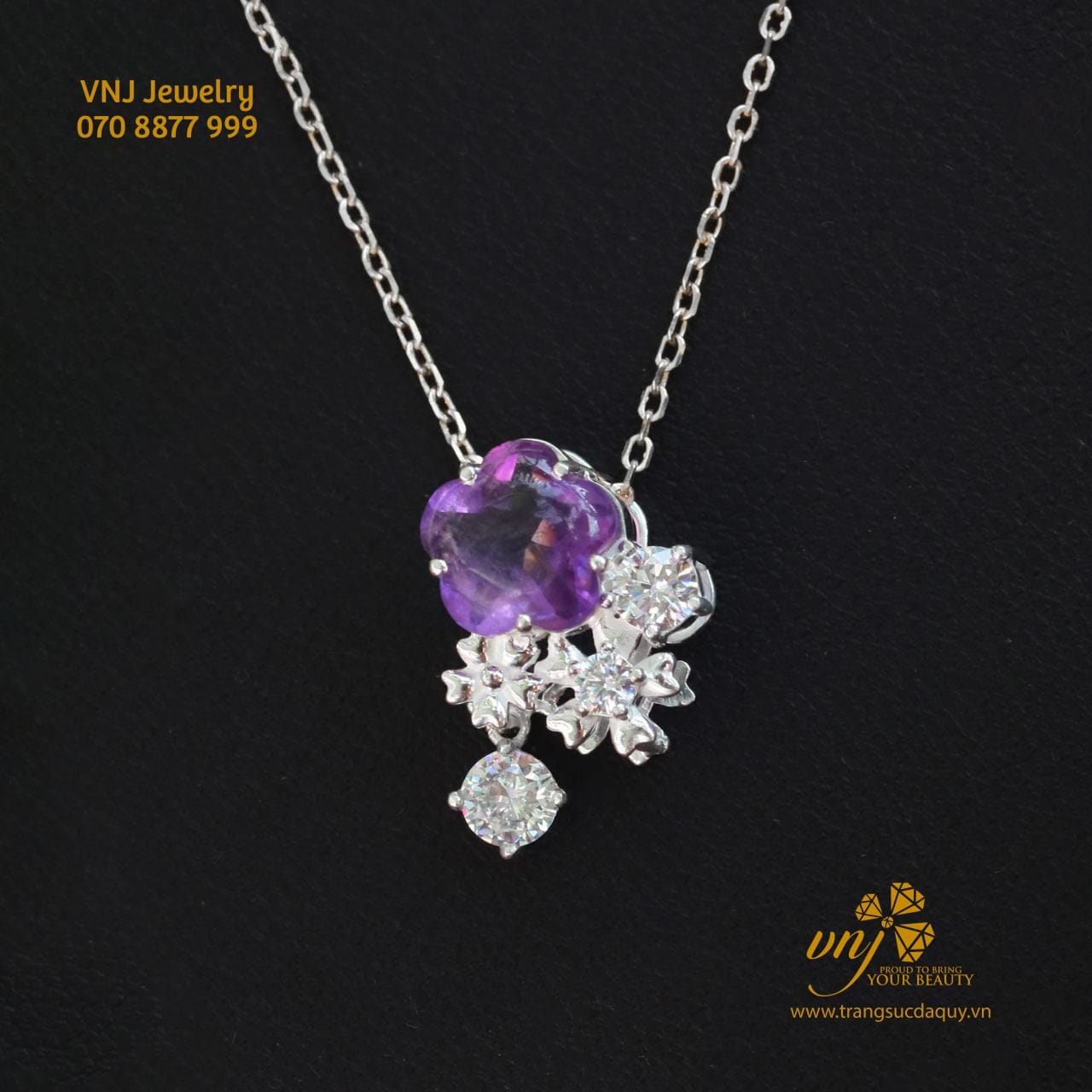 Mặt Dây Thạch Anh Tím Mdqt14