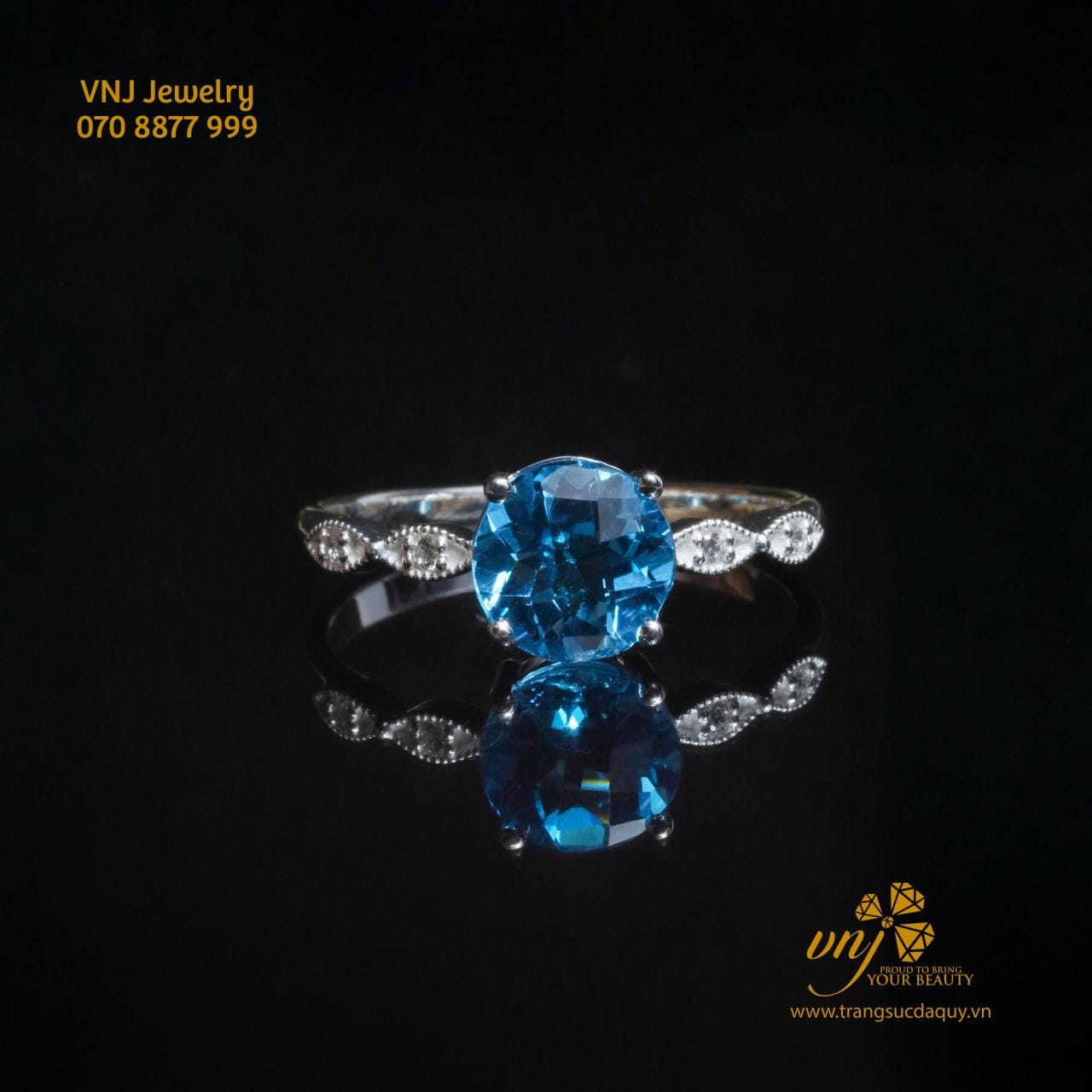 Nhẫn Đá Topaz Nwt17