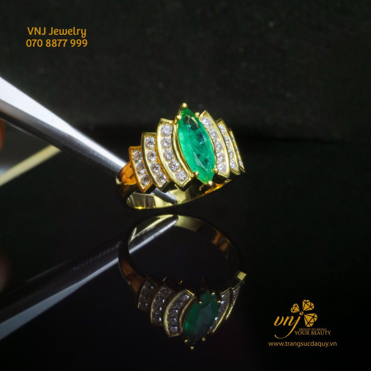 Nhẫn Emerald Thiên Nhiên NM105