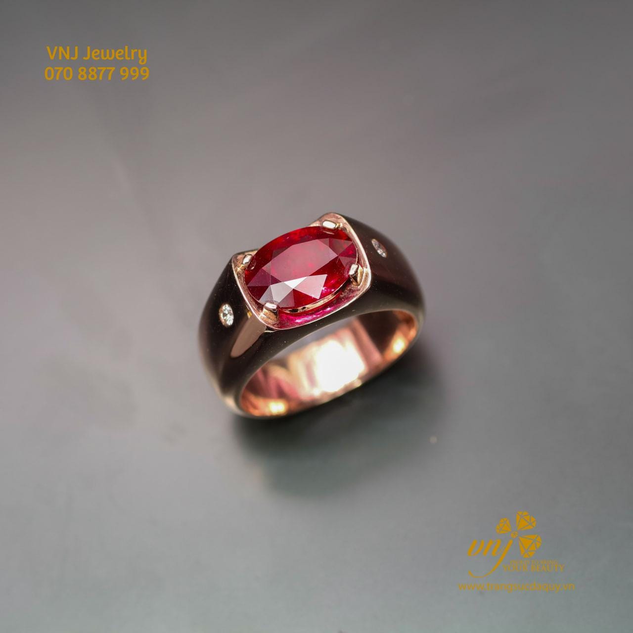 Nhẫn Ruby Đỏ Vip Lục Yên Vàng Hồng Nm109 (4)