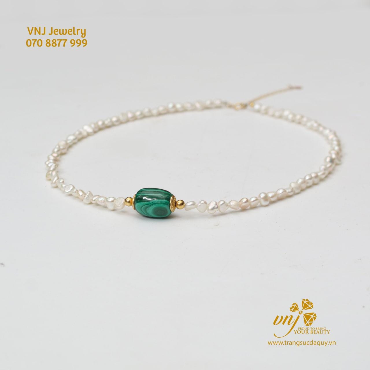 Vòng Tay Ngọc Trai Mix Malachite Vcnt20 (11)