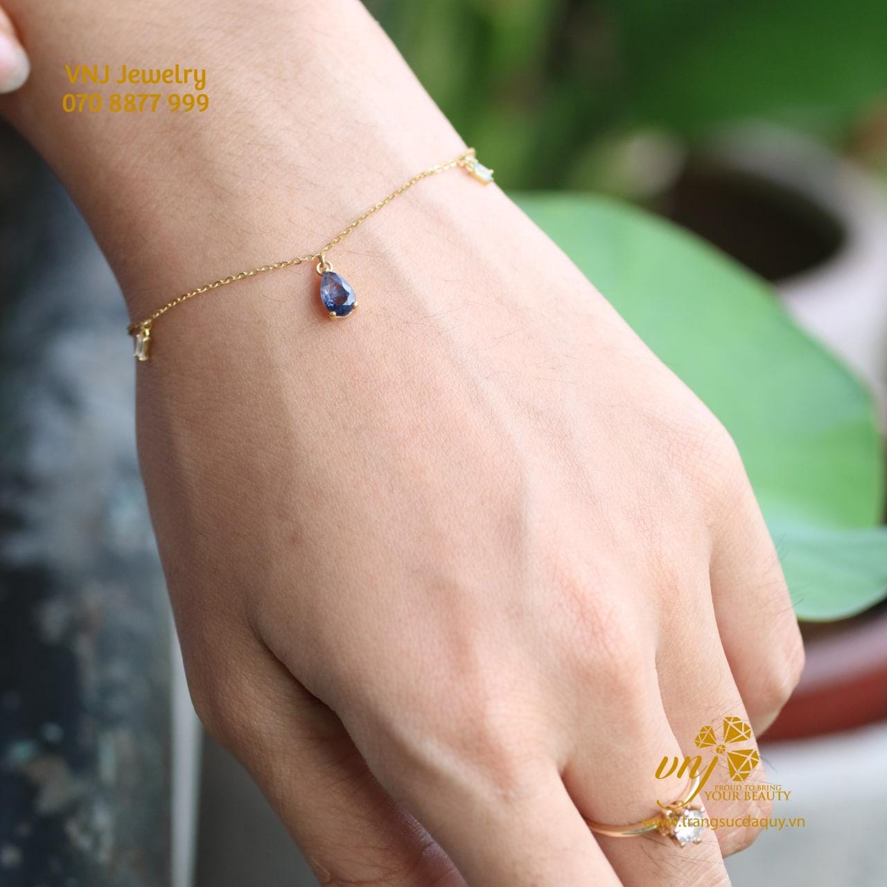 Vòng Tay Sapphire Mix Spinel Thiên Nhiên Vds8