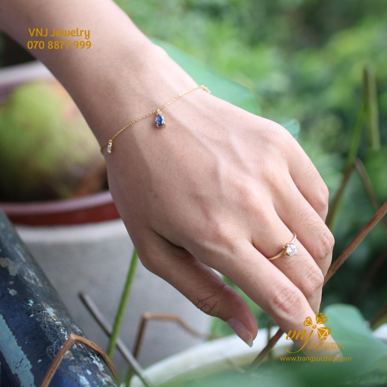 Vòng Tay Sapphire Mix Spinel Thiên Nhiên Vds8