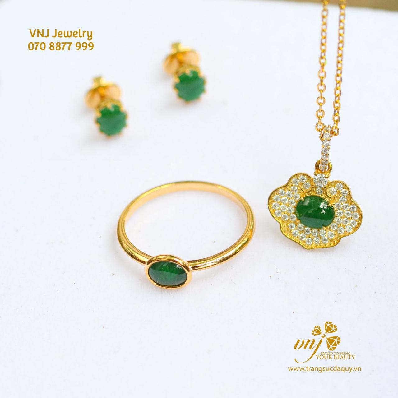 Bộ Trang Sức đá Ngọc Phỉ Thúy (2)