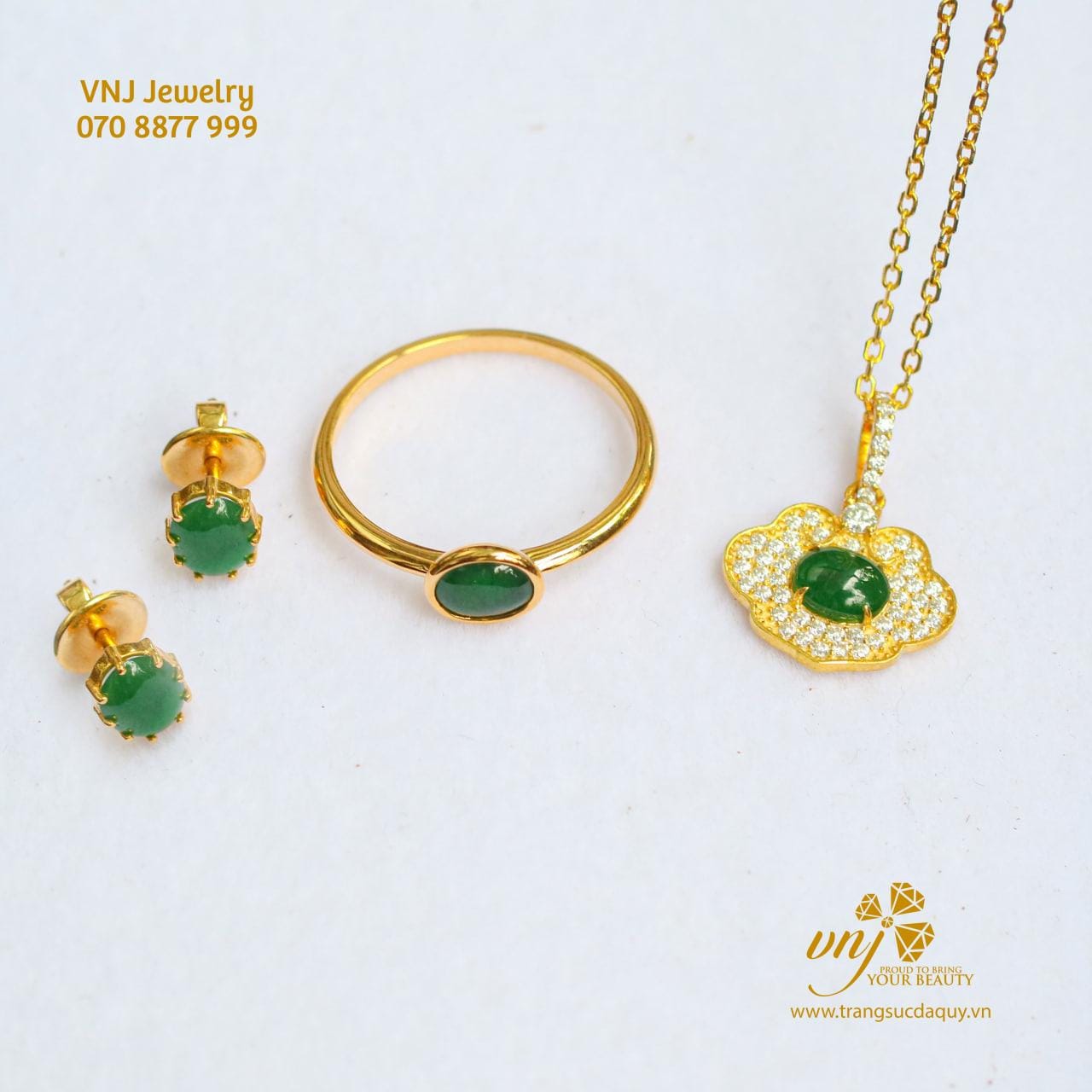 Bộ Trang Sức đá Ngọc Phỉ Thúy (3)