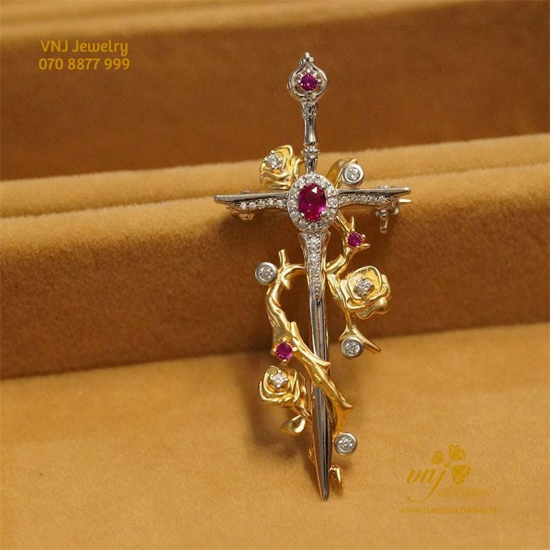 Kiếm Vàng đính Ruby