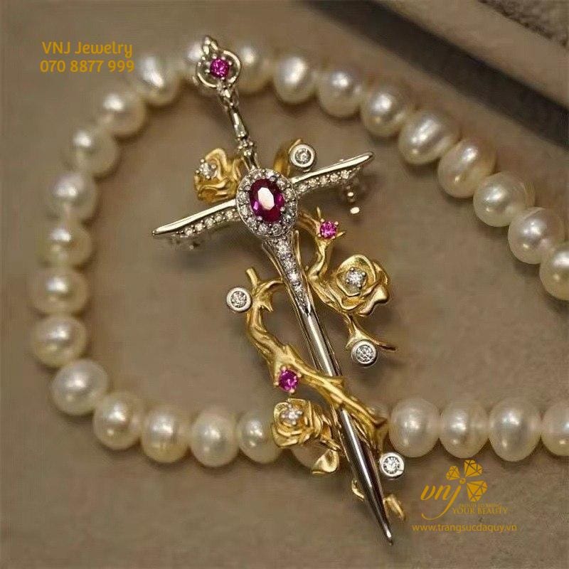 Kiếm Vàng đính Ruby (3)