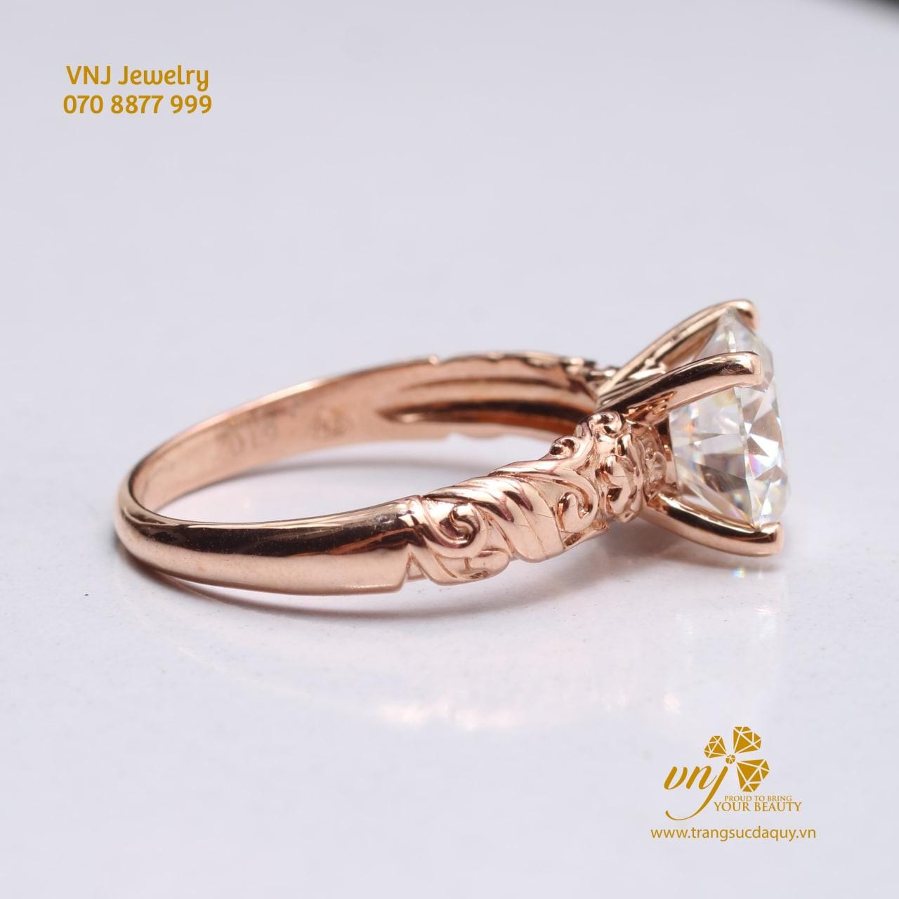 Nhẫn Kim Cương Vàng Hồng (5)