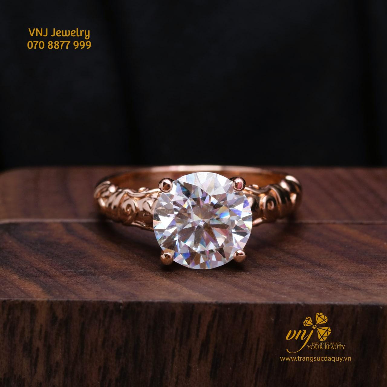 Nhẫn Kim Cương Vàng Hồng (6)