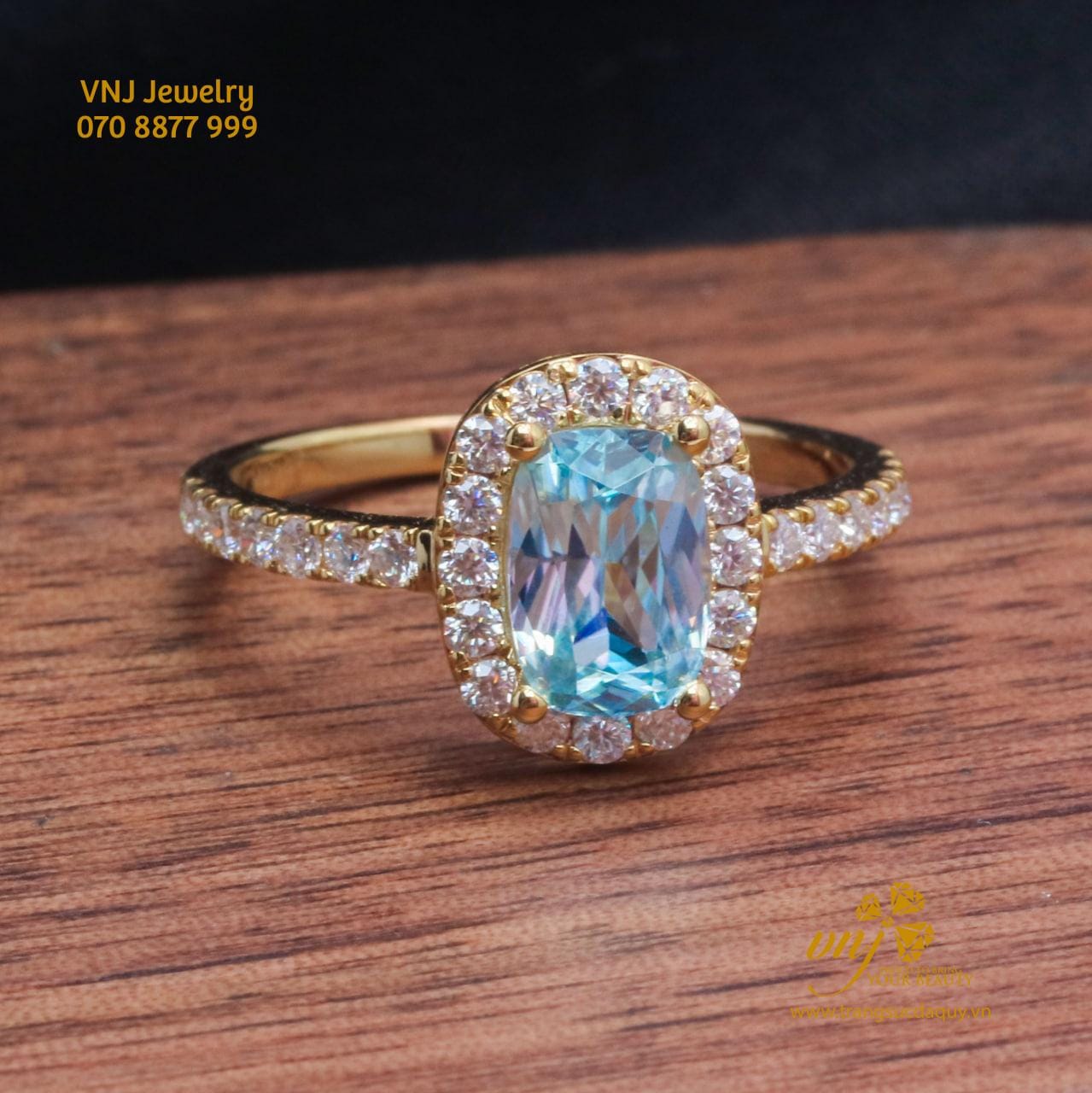 Nhẫn Pave Ring Zircon Blue (4)