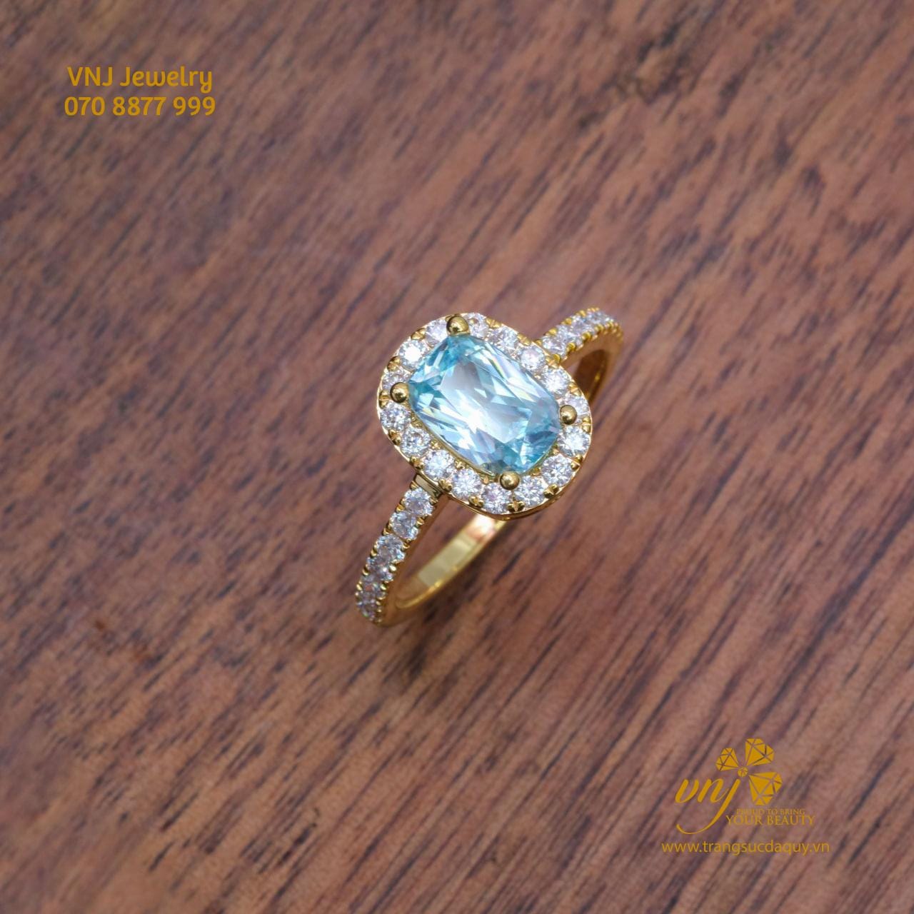 Nhẫn Pave Ring Zircon Blue (5)