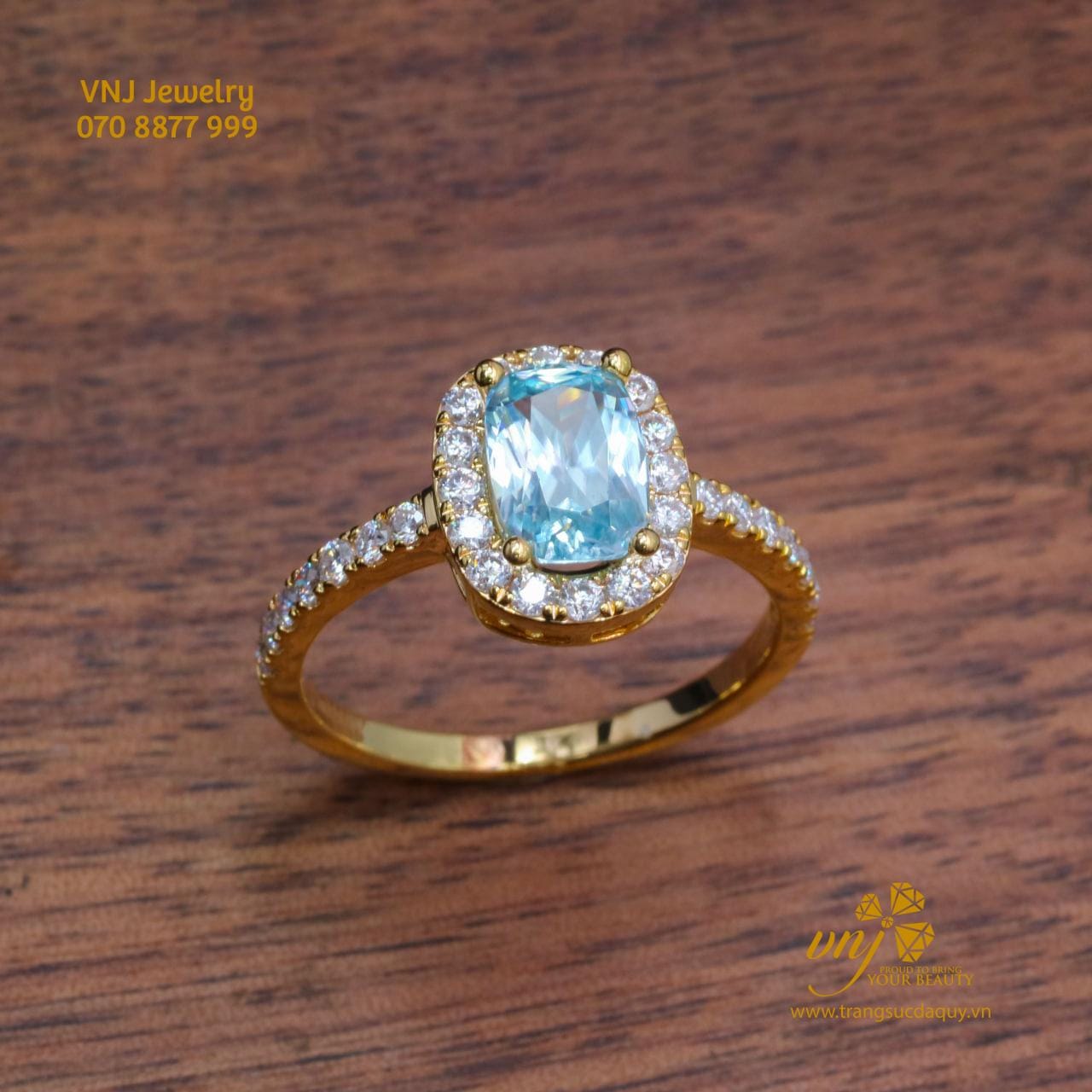 Nhẫn Pave Ring Zircon Blue (6)