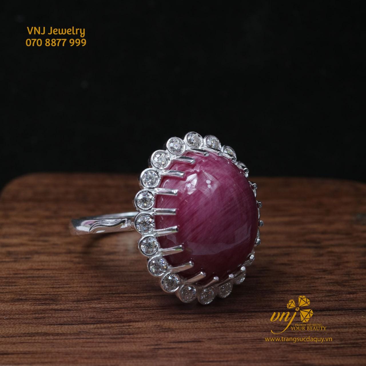 Nhẫn Ruby Nữ Halo (4)