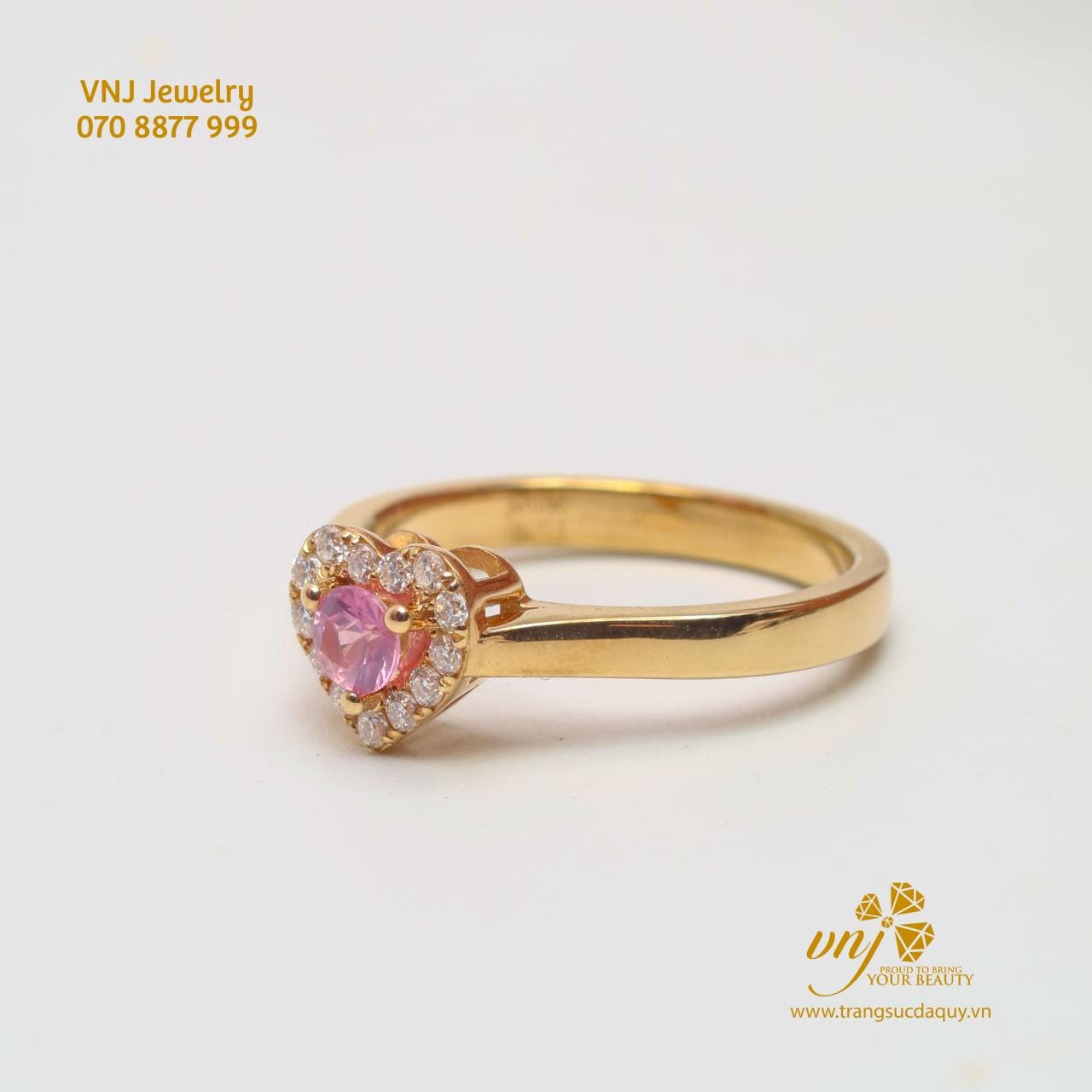 Nhẫn Sapphire Hồng Trái Tim (2)