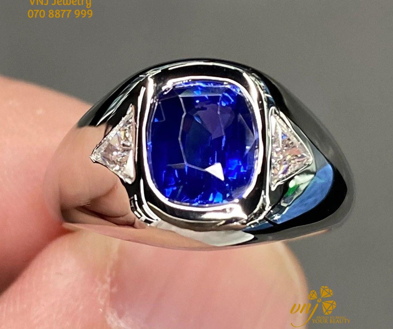 Nhẫn Sapphire Xanh Thiên Nhiên (2)