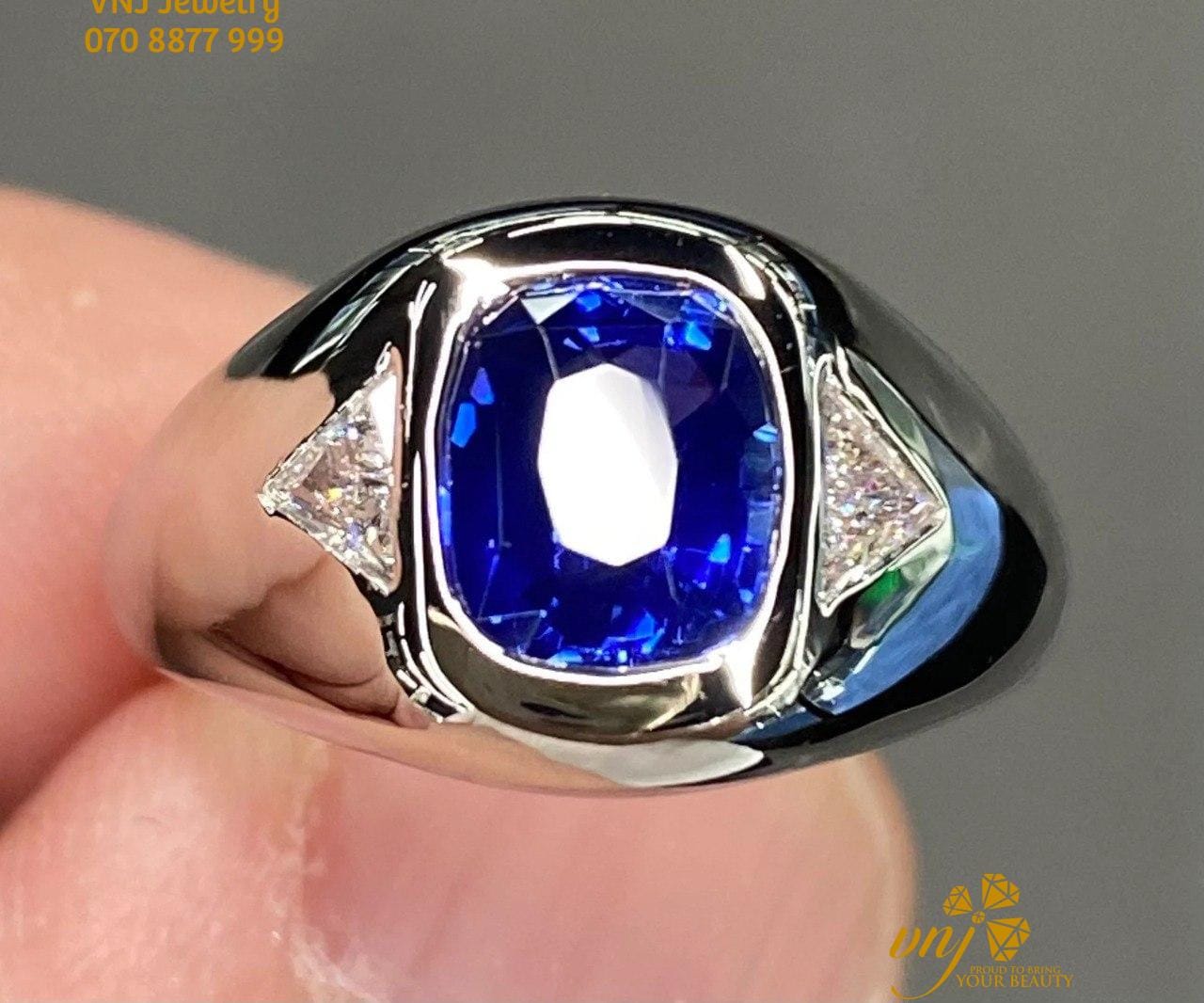 Nhẫn Sapphire Xanh Thiên Nhiên (3)