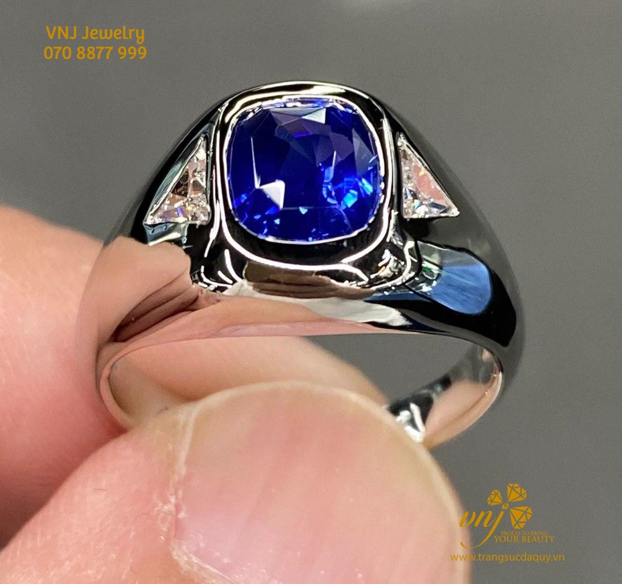 Nhẫn Sapphire Xanh Thiên Nhiên (5)