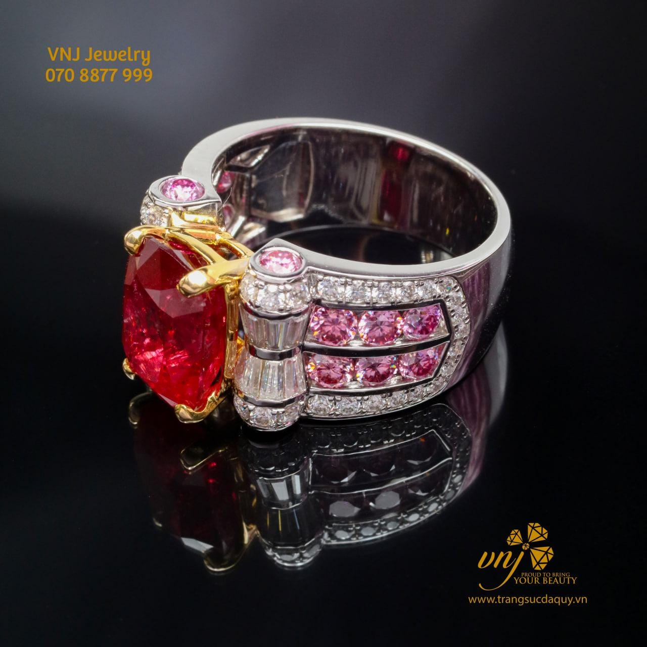Nhẫn Spinel Đỏ Unisex Nm111 (2)