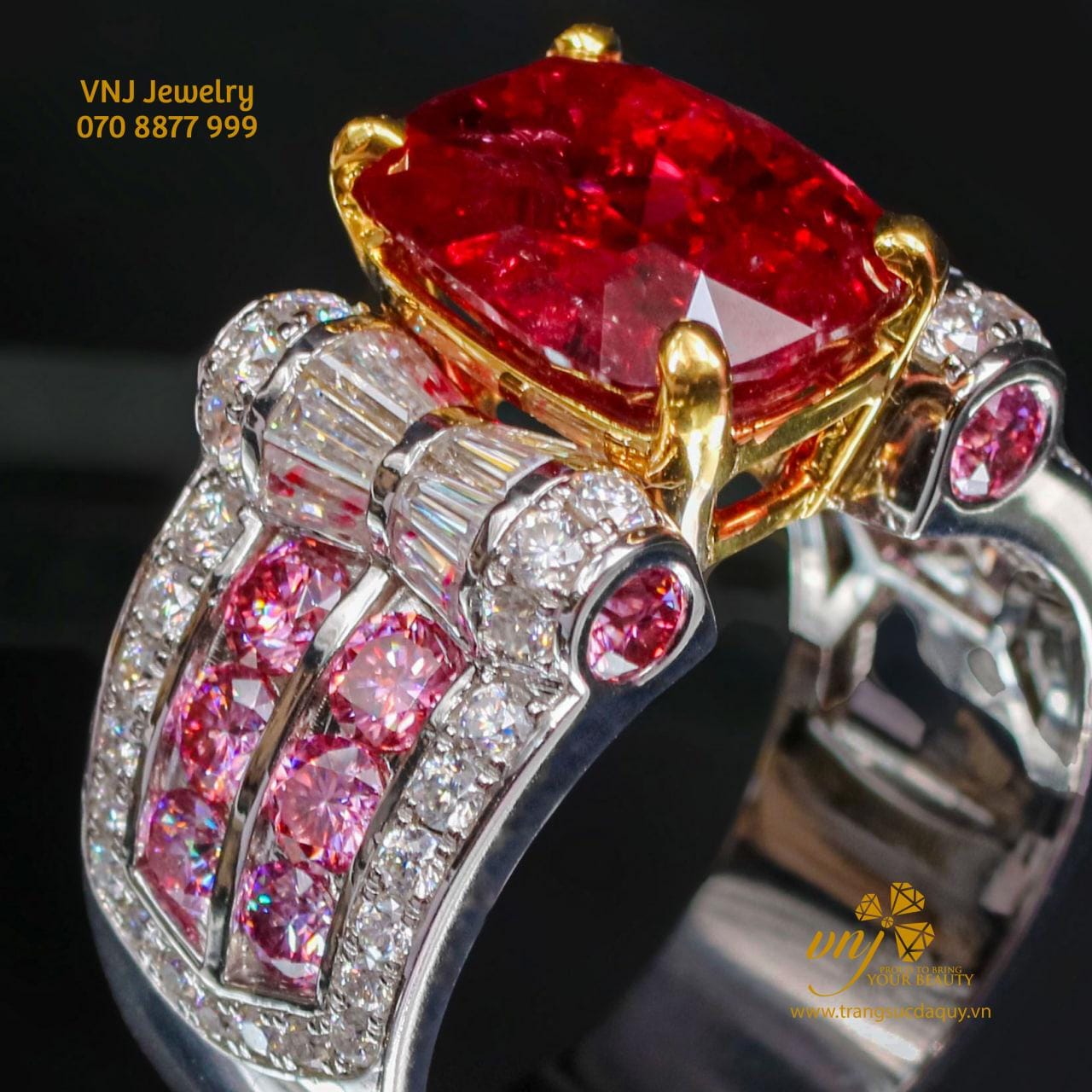 Nhẫn Spinel Đỏ Unisex Nm111 (4)