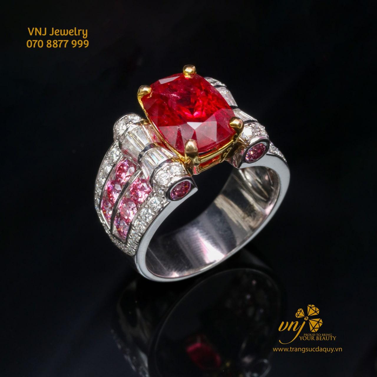 Nhẫn Spinel Đỏ Unisex Nm111 (9)