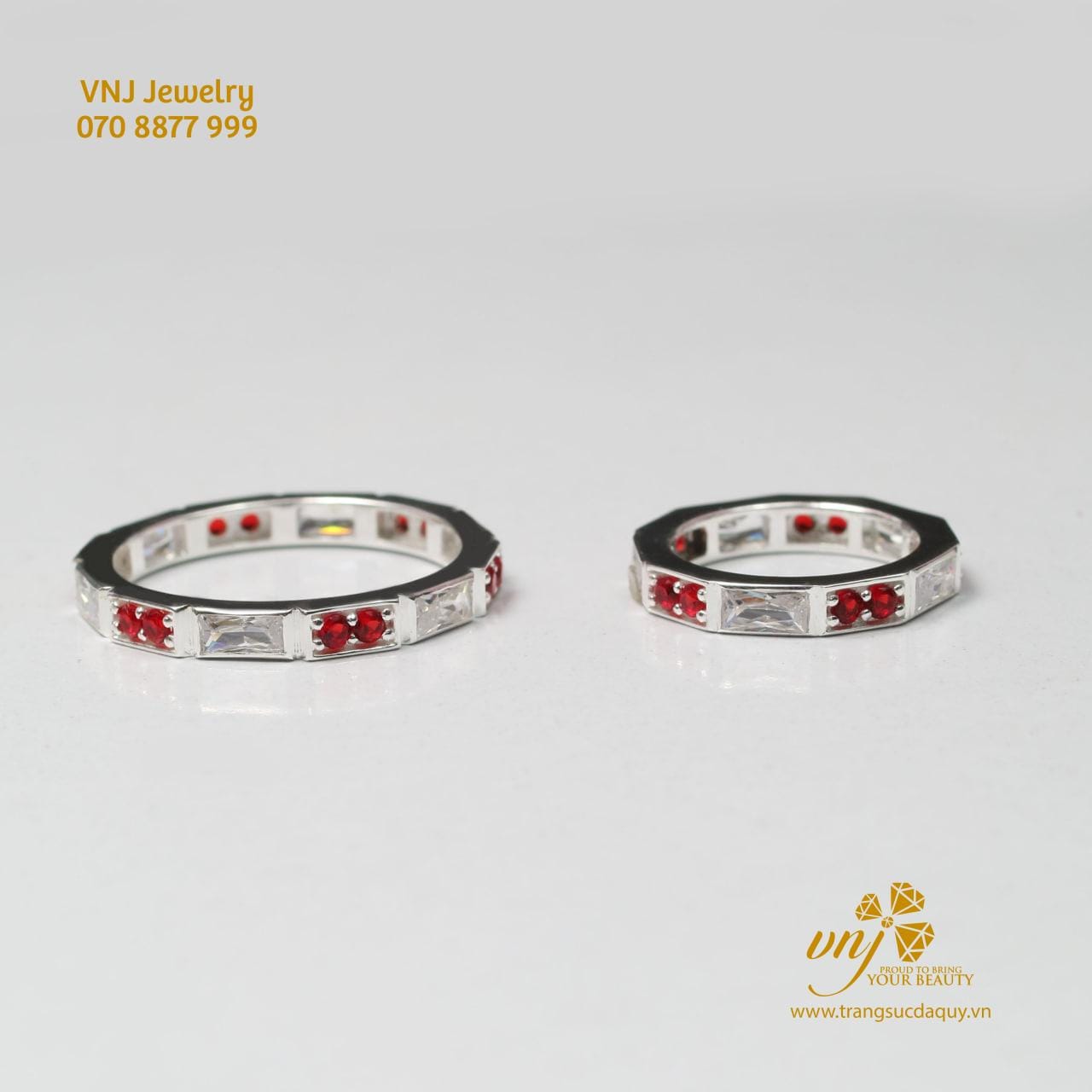 Nhẫn Cưới Ruby Mix Kim Cương (2)