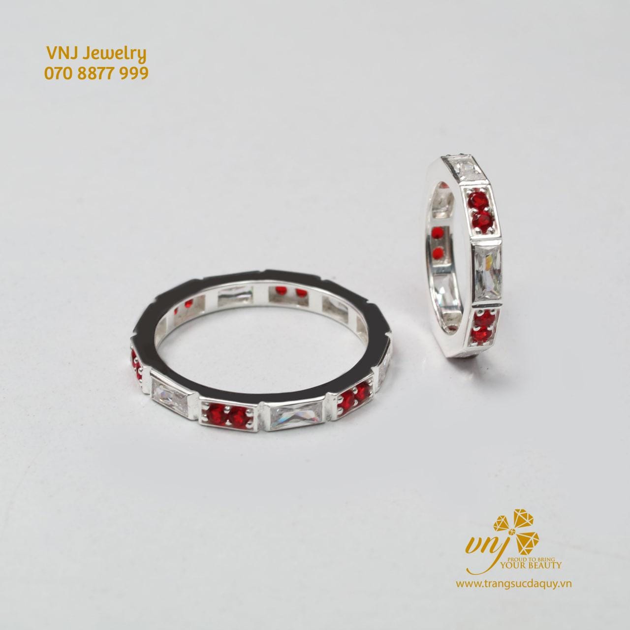 Nhẫn Cưới Ruby Mix Kim Cương (3)