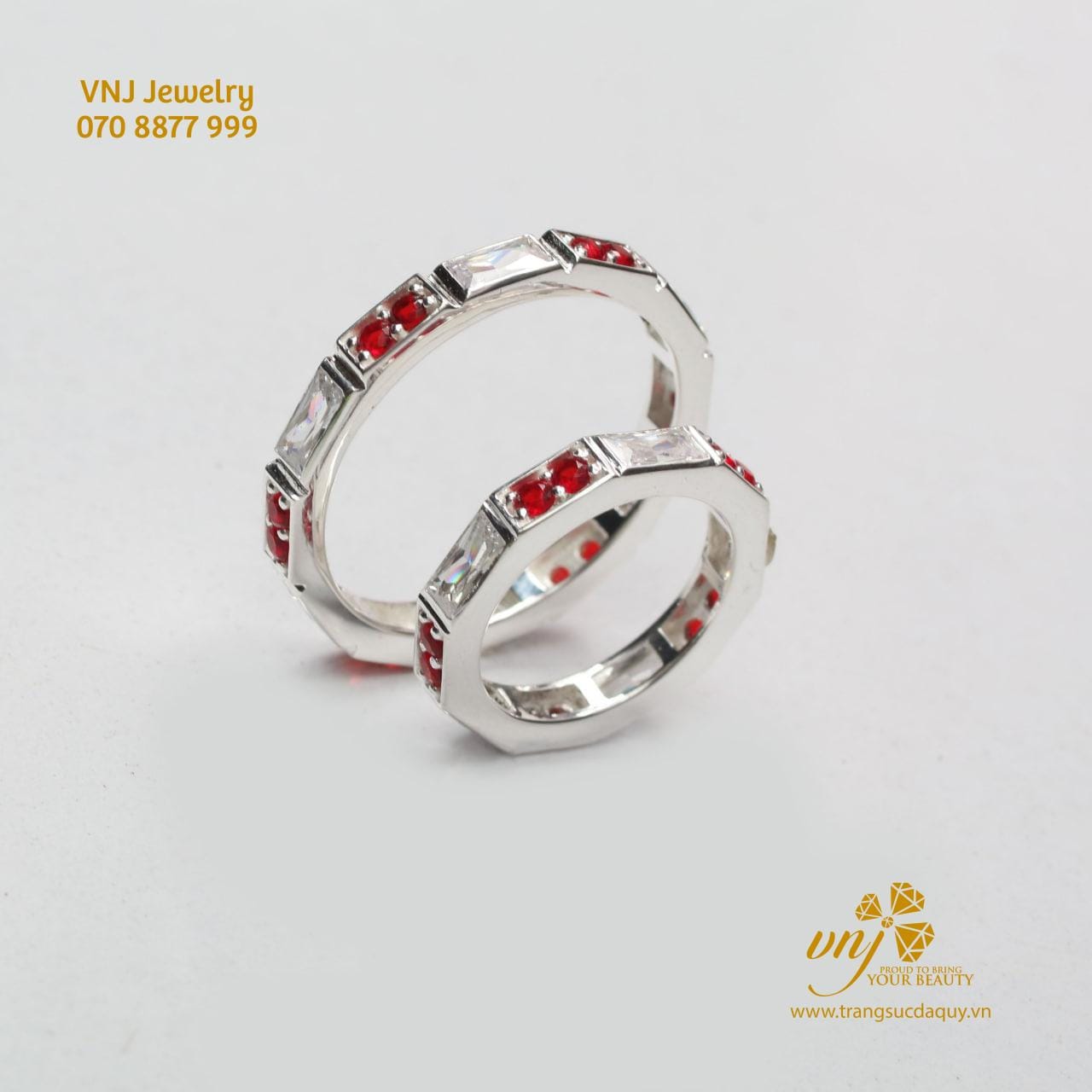 Nhẫn Cưới Ruby Mix Kim Cương (4)