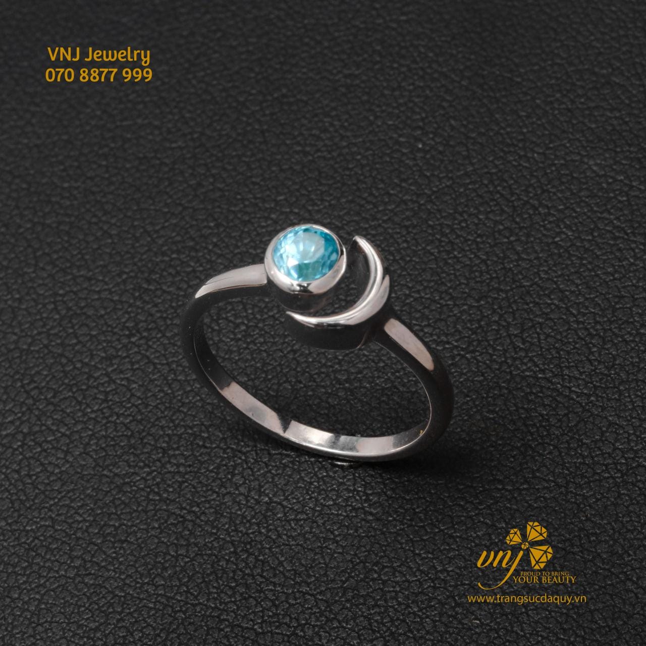 Nhẫn Zircon Xanh Thiên Nhiên (4)