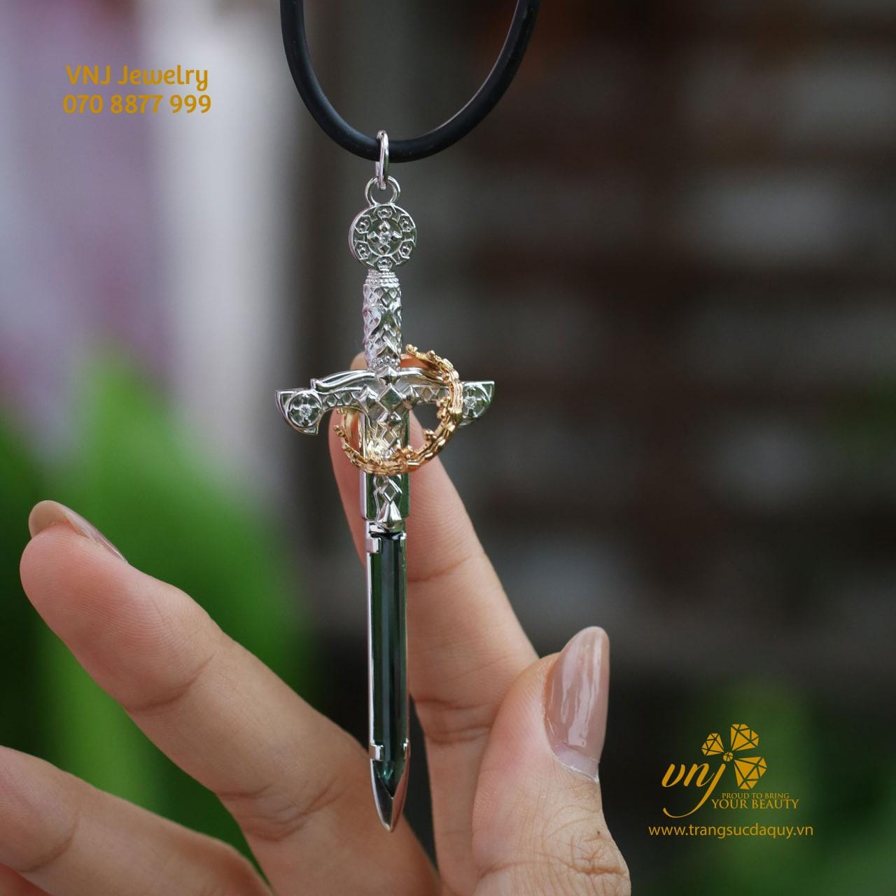 Mặt Dây Chuyền Kiếm Tourmaline
