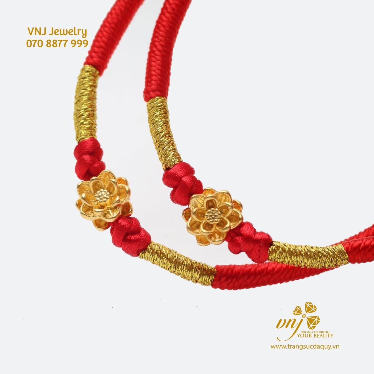 Vòng Tay Hoa Sen Vàng 24K VTG8