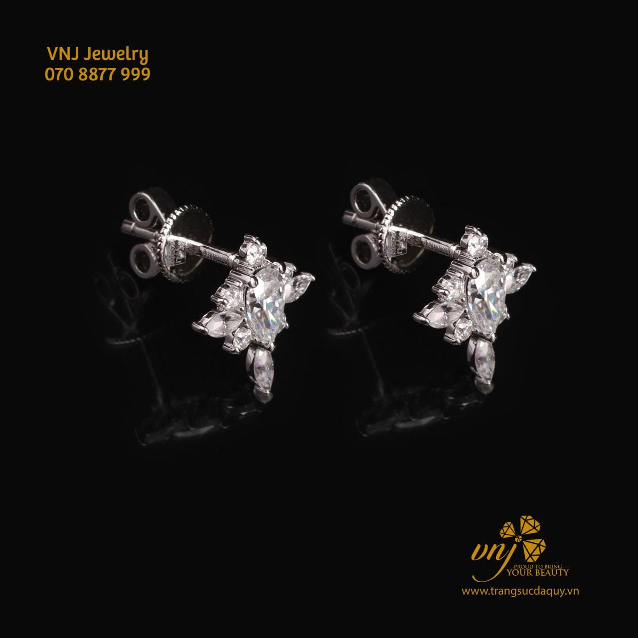 Bông Tai Moissanite Btms11