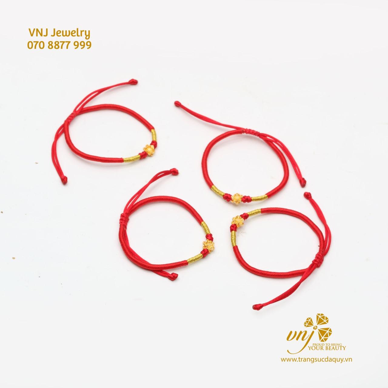 Vòng Tay Hoa Sen Vàng 24K VTG8
