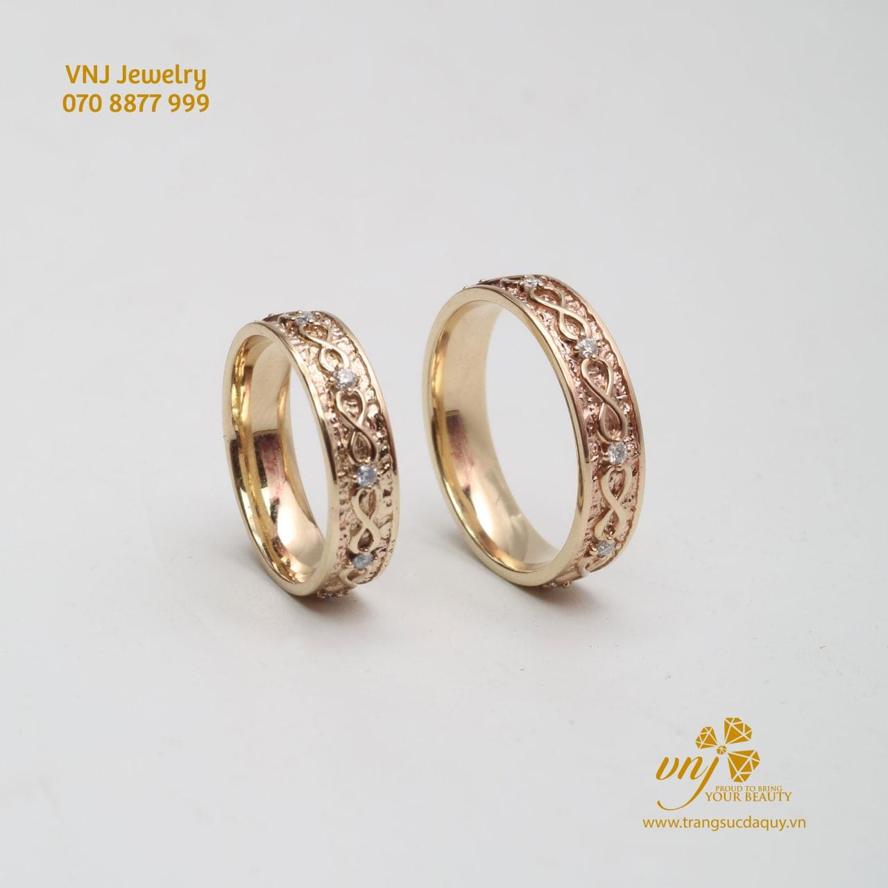 Nhẫn Cưới Infinity Love NC78 - Biểu Tượng Tình Yêu Vĩnh Cửu và Sang Trọng