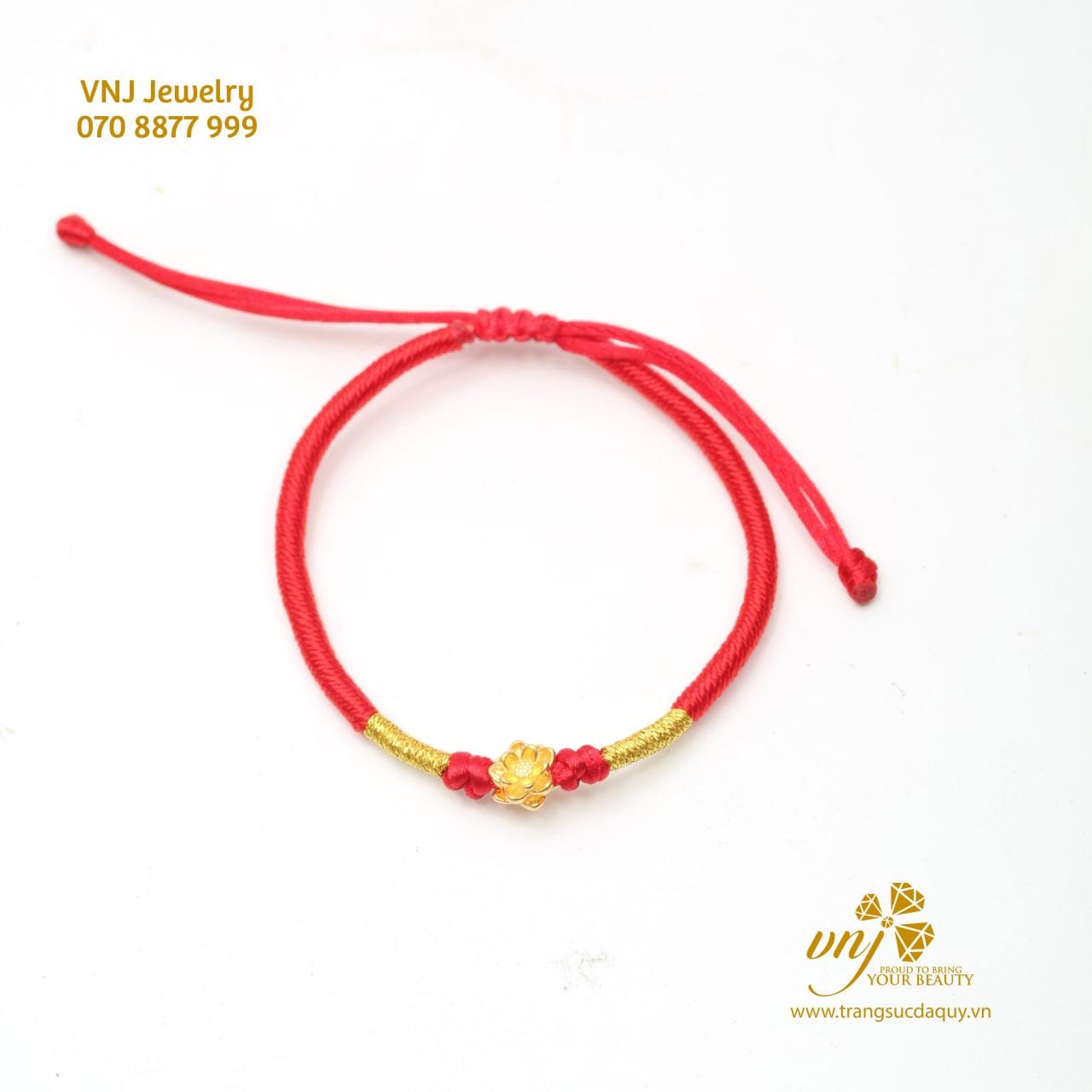 Vòng Tay Hoa Sen Vàng 24K VTG8