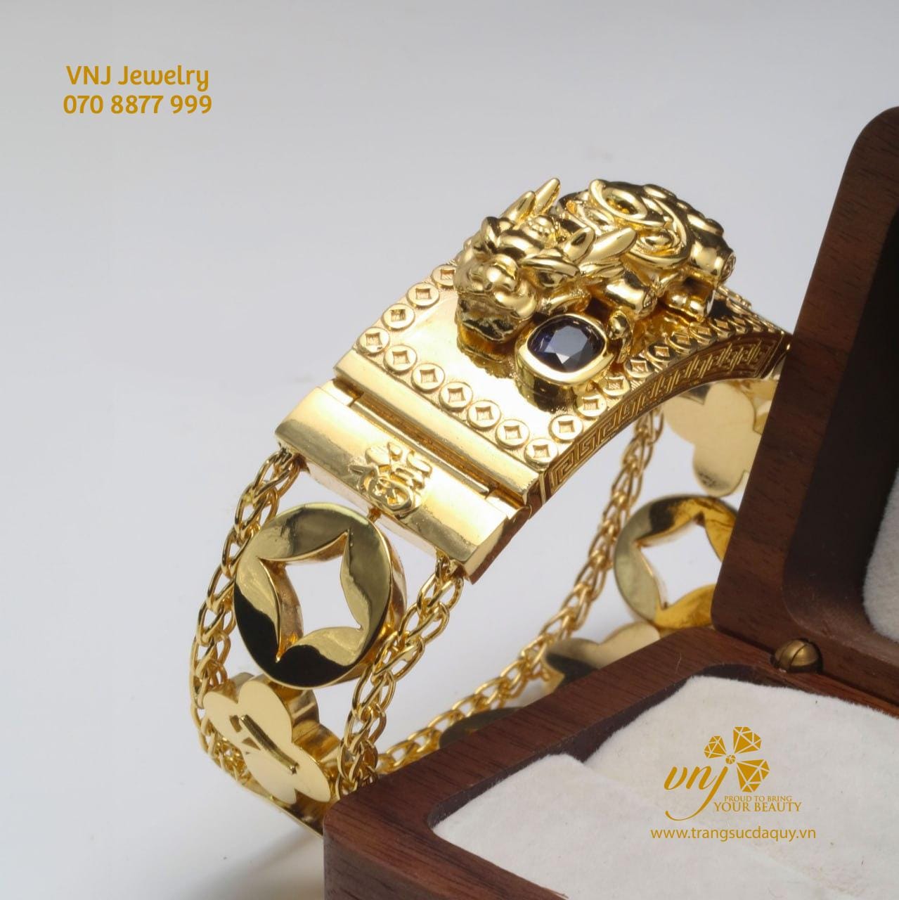 Lắc Tay Rồng Vàng Sapphire (4)